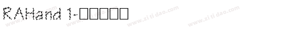 RAHand 1字体转换